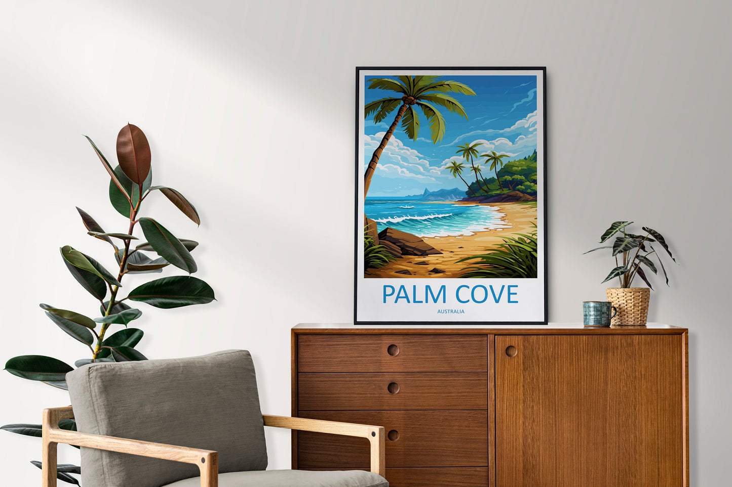 Palm Cove Travel Print Wall Art Palm Cove Wall Hanging Home Décor Palm Cove Gift Art Lovers Wall Art Australia Poster Deco