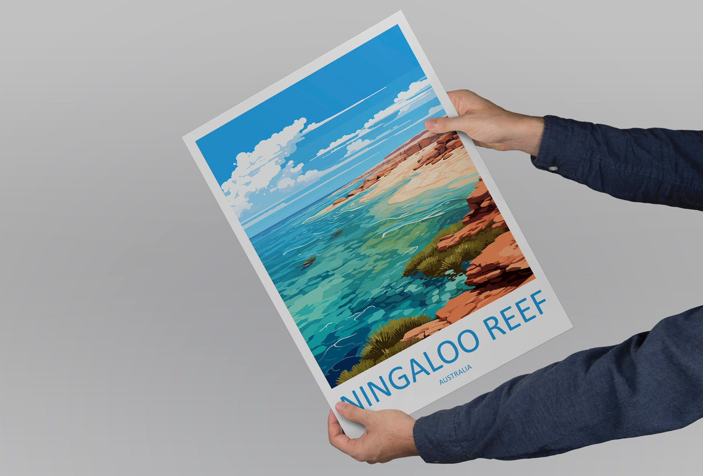 Ningaloo Reef Travel Print Wall Art Ningaloo Reef Wall Hanging Home Décor Ningaloo Reef Gift Art Lovers Wall Art Australia Poster Deco