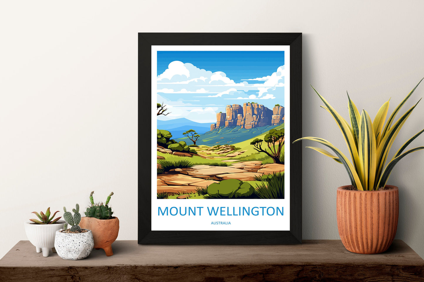 Mount Wellington Travel Print Wall Art Mount Wellington Wall Hanging Home Décor Mount Wellington Gift Art Lovers Wall Art Australia Poster