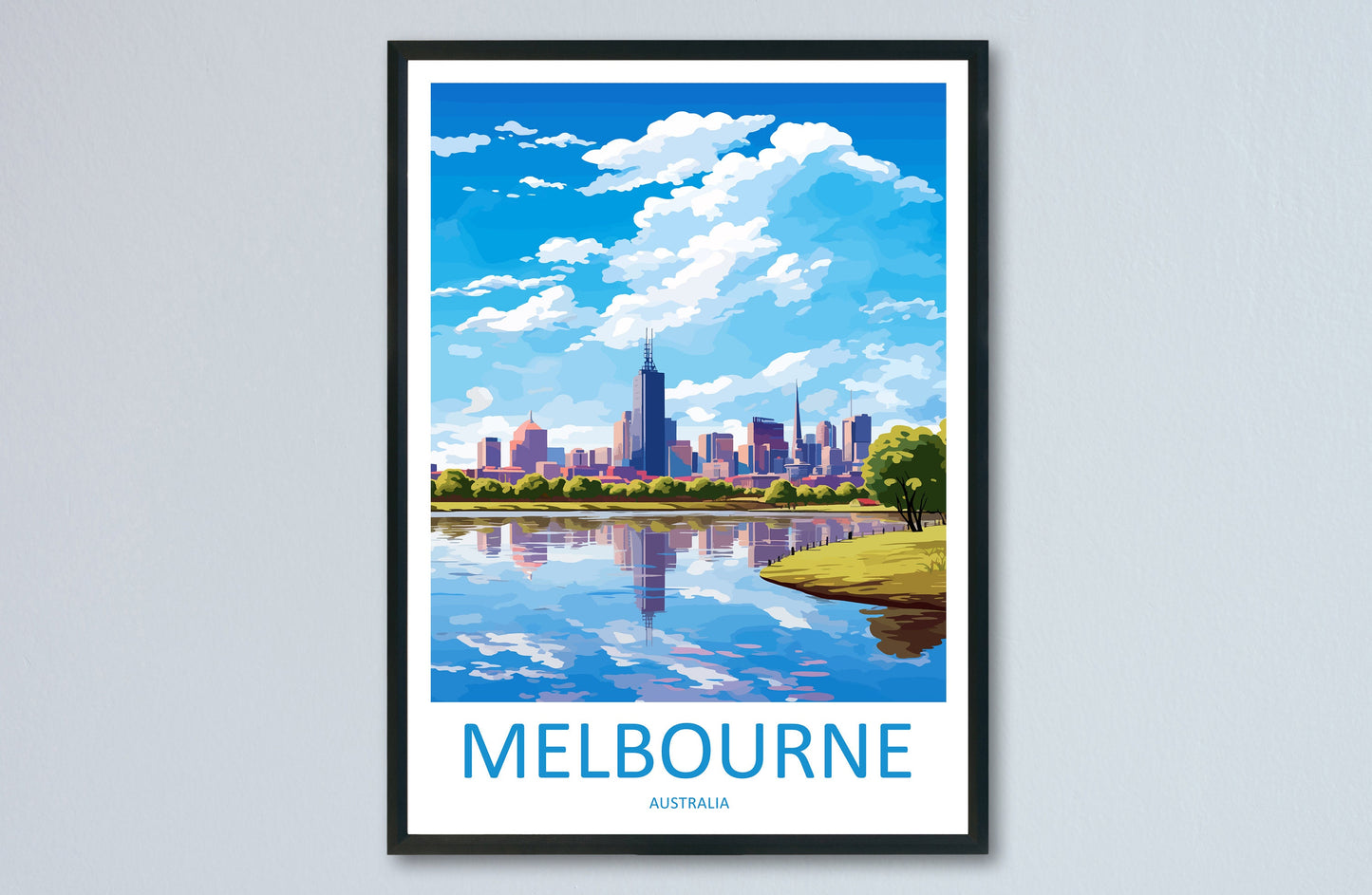 Melbourne Travel Print Wall Art Melbourne Wall Hanging Home Décor Melbourne Gift Art Lovers Wall Art Australia Poster Deco