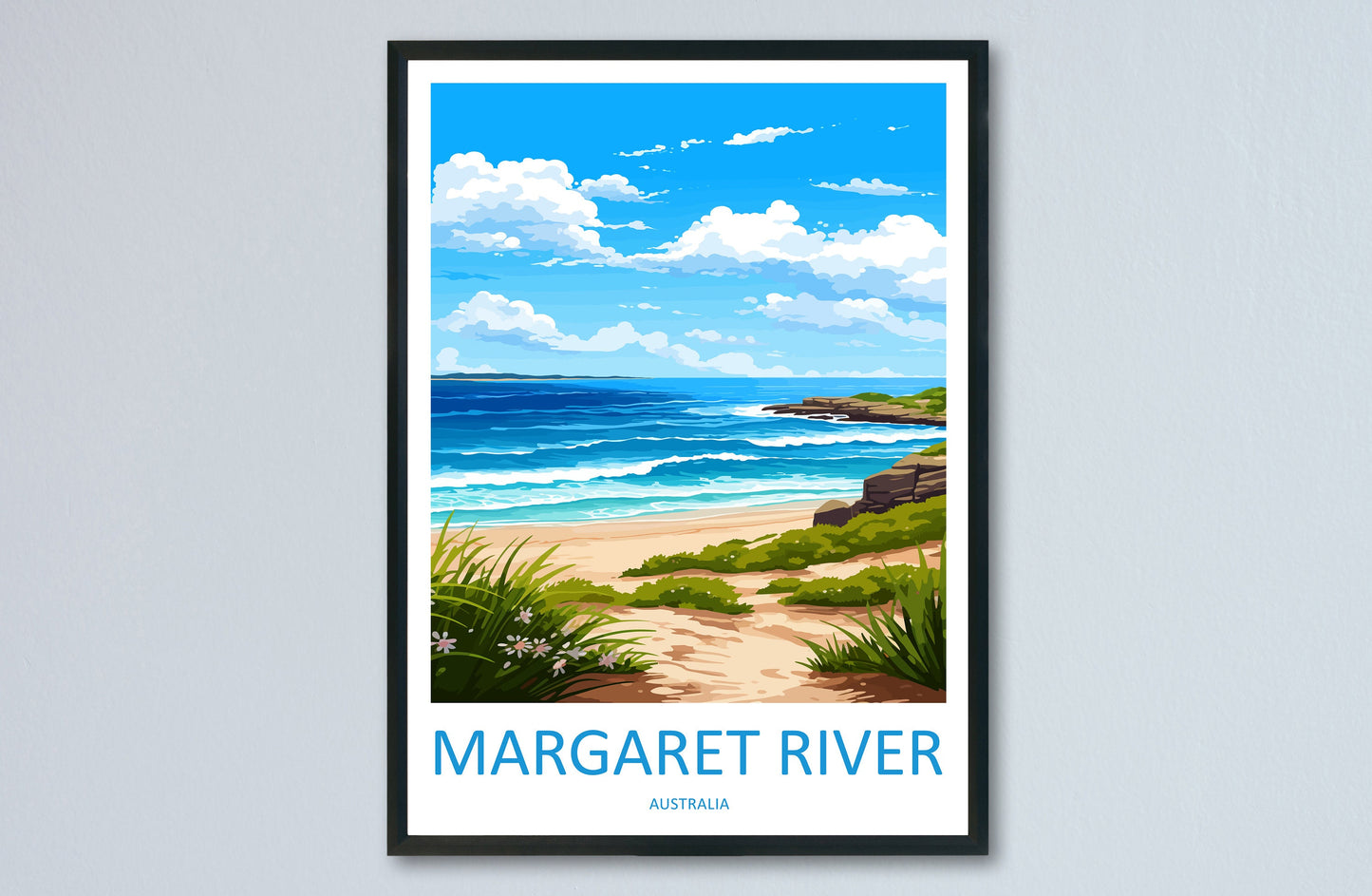 Margaret River Travel Print Wall Art Margaret River Wall Hanging Home Décor Margaret River Gift Art Lovers Wall Art Australia Poster Deco