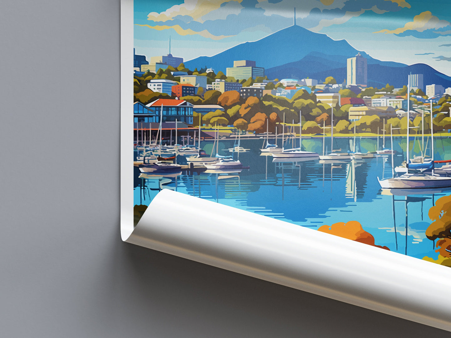 Hobart Travel Print Wall Art Hobart Wall Hanging Home Décor Hobart Gift Art Lovers Wall Art Australia Poster Decor Hobart AU Poster