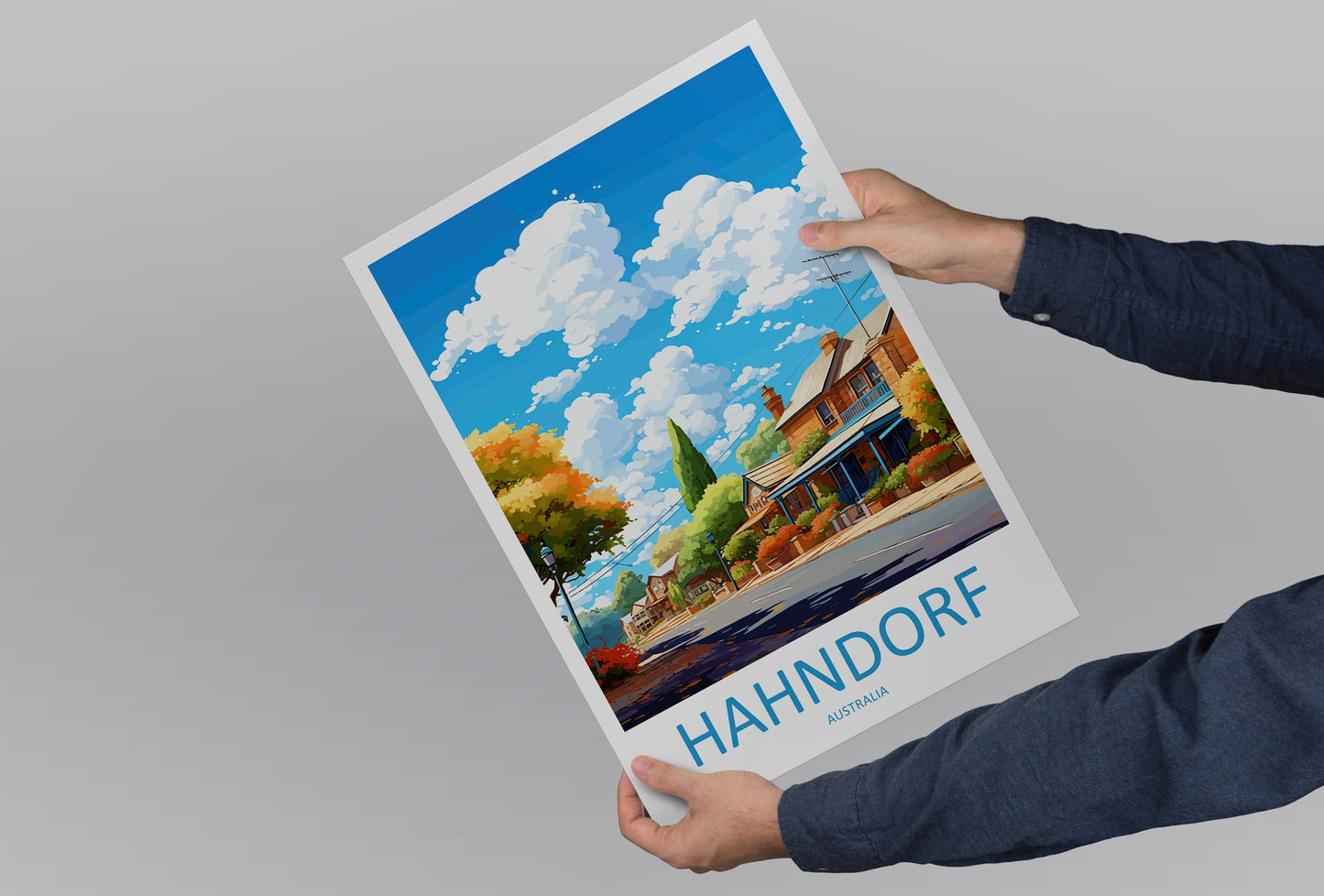 Hahndorf Travel Print Wall Art Hahndorf Wall Hanging Home Décor Hahndorf Gift Art Lovers Wall Art Australia Poster Deco Hahndorf Gift
