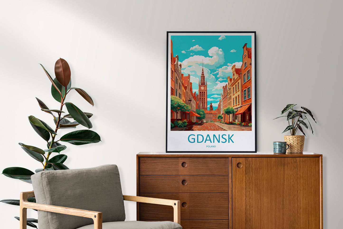 Gdansk Travel Print Gdansk Polish Home Décor Gdansk Art Print Polish Baltic coast Room Print For Polish Gift Art Poster Wall Art For Poland