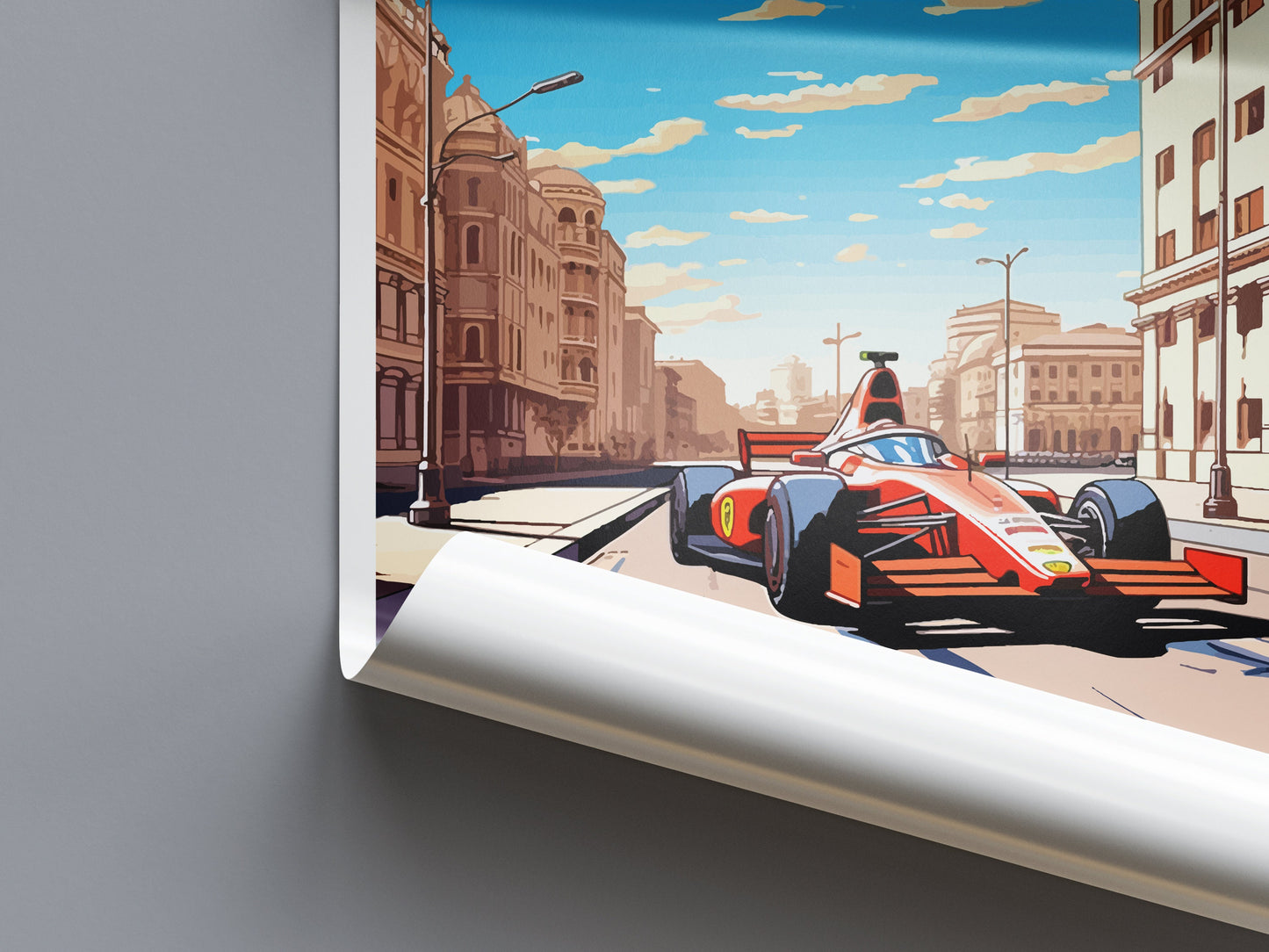 Valencia Travel Print Wall Decor Valencia Circuit Poster Motorsport Travel Print Art Print Racing Illustration Spain Race car Travel Art