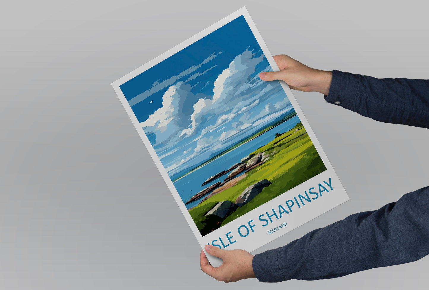 Isle Of Shapinsay Travel Print Wall Art Isle Of Shapinsay Wall Hanging Home Décor Isle Of Shapinsay Gift Art Lovers Scotland Art Lover