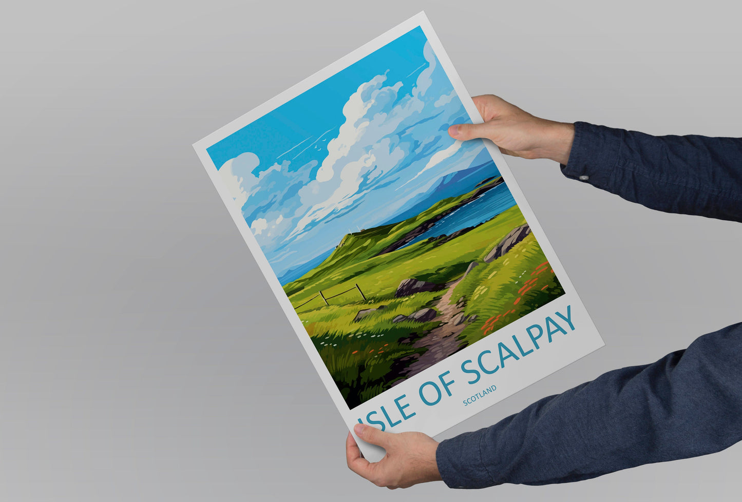 Isle Of Scalpay Travel Print Wall Art Isle Of Scalpay Wall Hanging Home Décor Isle Of Scalpay Gift Art Lovers Scotland Art Lover Travel Gift
