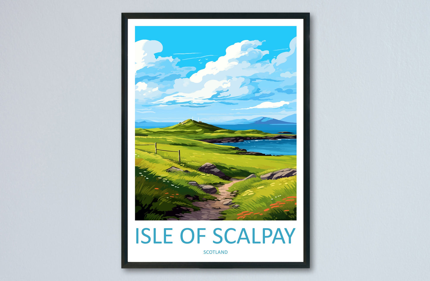 Isle Of Scalpay Travel Print Wall Art Isle Of Scalpay Wall Hanging Home Décor Isle Of Scalpay Gift Art Lovers Scotland Art Lover Travel Gift