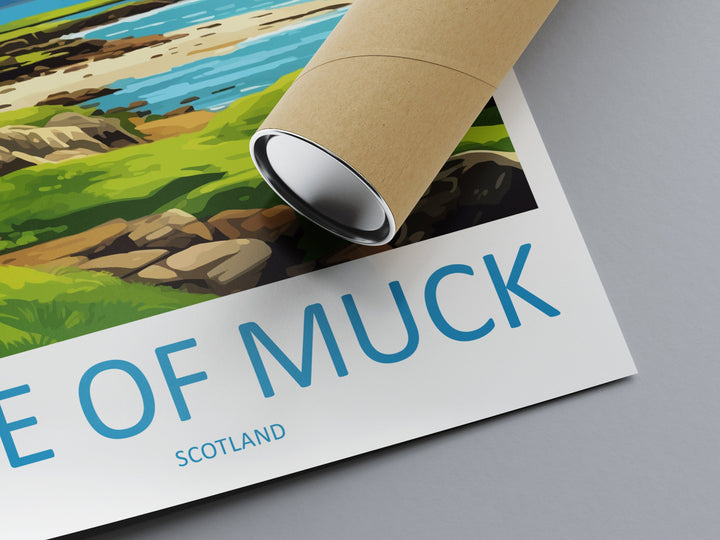 Isle Of Muck Travel Print Wall Art Isle Of Muck Wall Hanging Home Décor Isle Of Muck Gift Art Lovers Scotland Art Lover Travel Gift