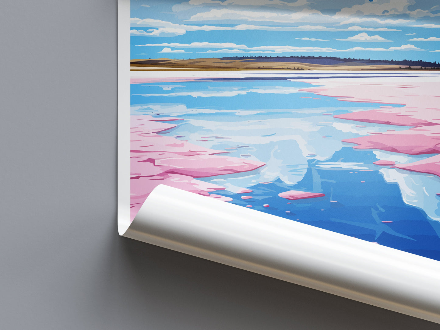 Hutt Lagoon Travel Print Wall Art Hutt Lagoon Wall Hanging Home Décor Hutt Lagoon Gift Art Lovers Wall Art Australia Poster Deco