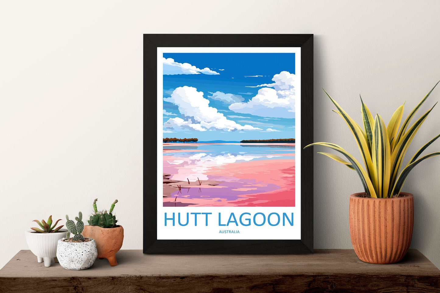 Hutt Lagoon Travel Print Wall Art Hutt Lagoon Wall Hanging Home Décor Hutt Lagoon Gift Art Lovers Wall Art Australia Poster Deco