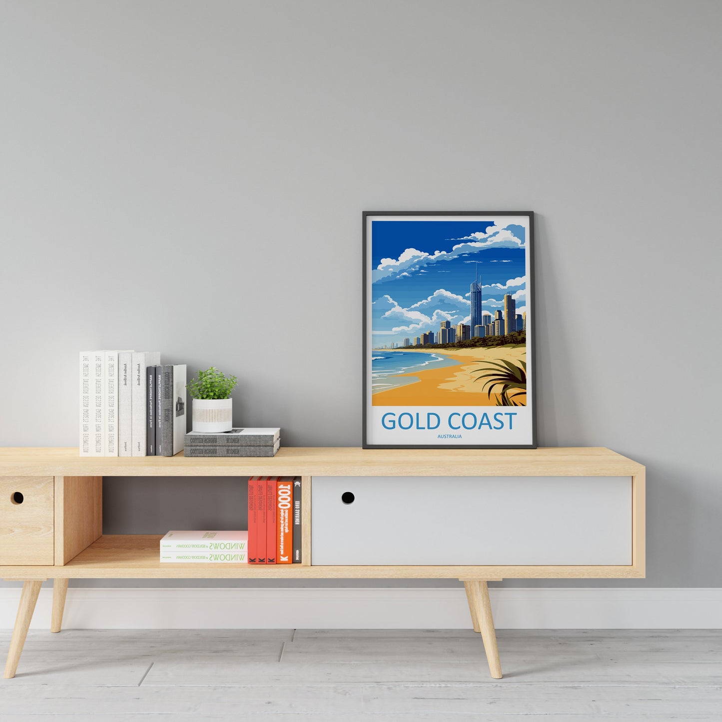 Gold Coast Travel Print Wall Art Gold Coast Wall Hanging Home Décor Gold Coast Gift Art Lovers Wall Art Australia Poster Deco