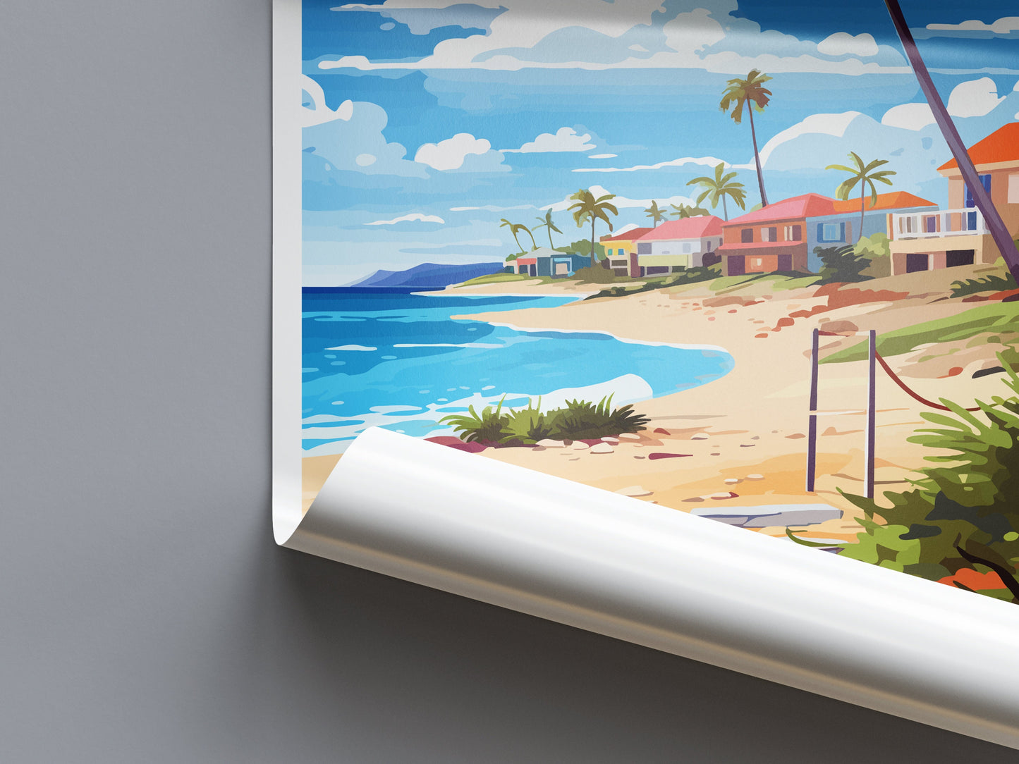 Bonaire Travel Print Wall Art Bonaire Wall Hanging Home Décor Bonaire Gift Art Lovers Wall Art Caribbean Travel Print Poster