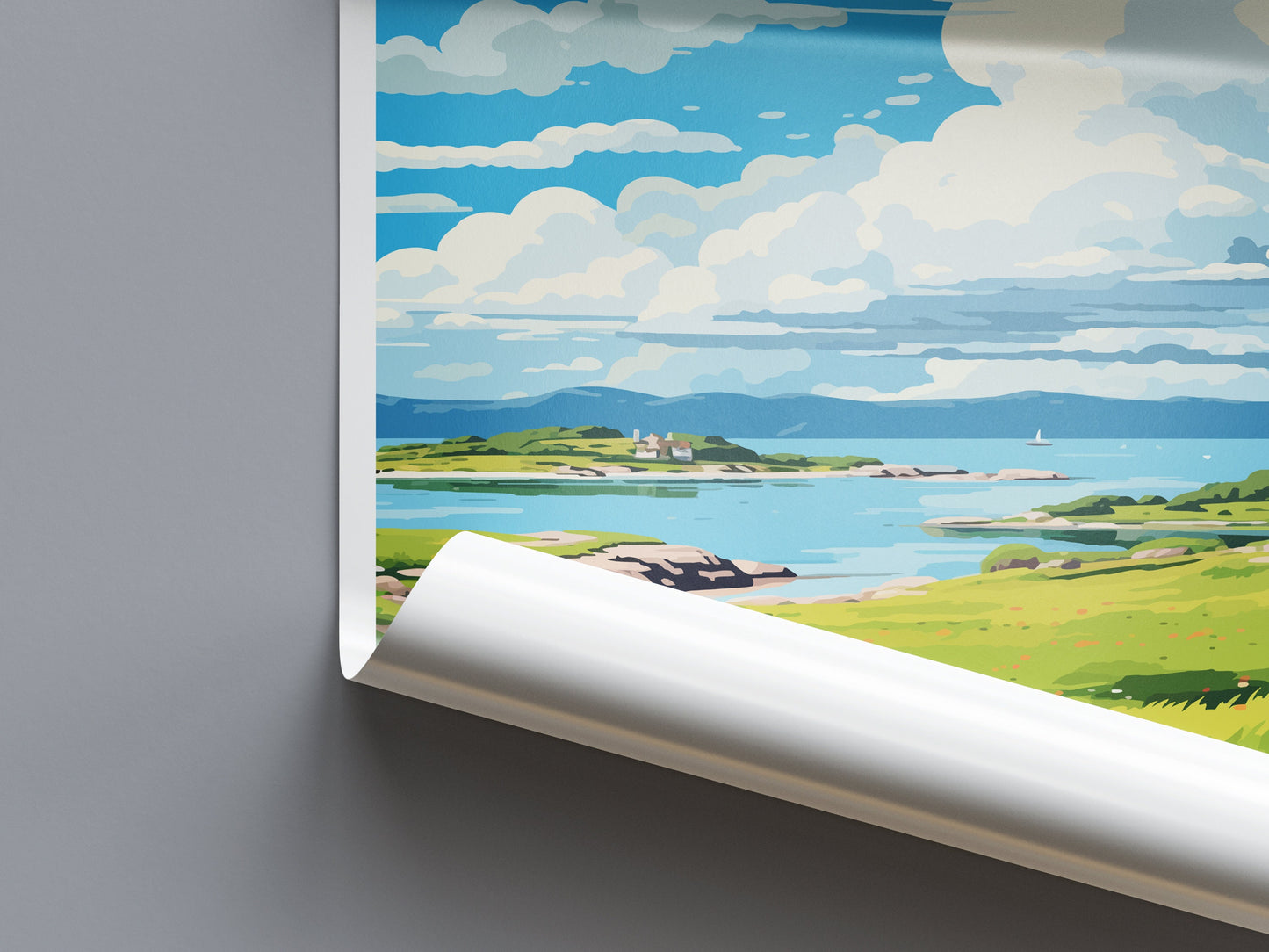 Isle Of Gigha Travel Print Wall Art Isle Of Gigha Wall Hanging Home Décor Isle Of Gigha Gift Art Lovers Scotland Art Lover Travel Gift
