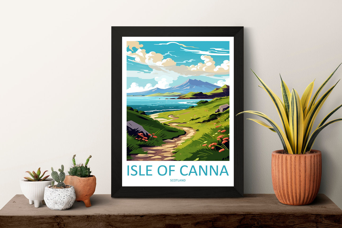 Isle Of Canna Travel Print Wall Art Isle Of Canna Wall Hanging Home Décor Isle Of Canna Gift Art Lovers Scotland Art Lover Travel Gift