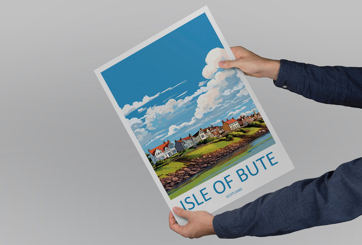 Isle Of Bute Travel Print Wall Art Isle Of Bute Wall Hanging Home Décor Isle Of Bute Gift Art Lovers Scotland Art Lover Travel Gift