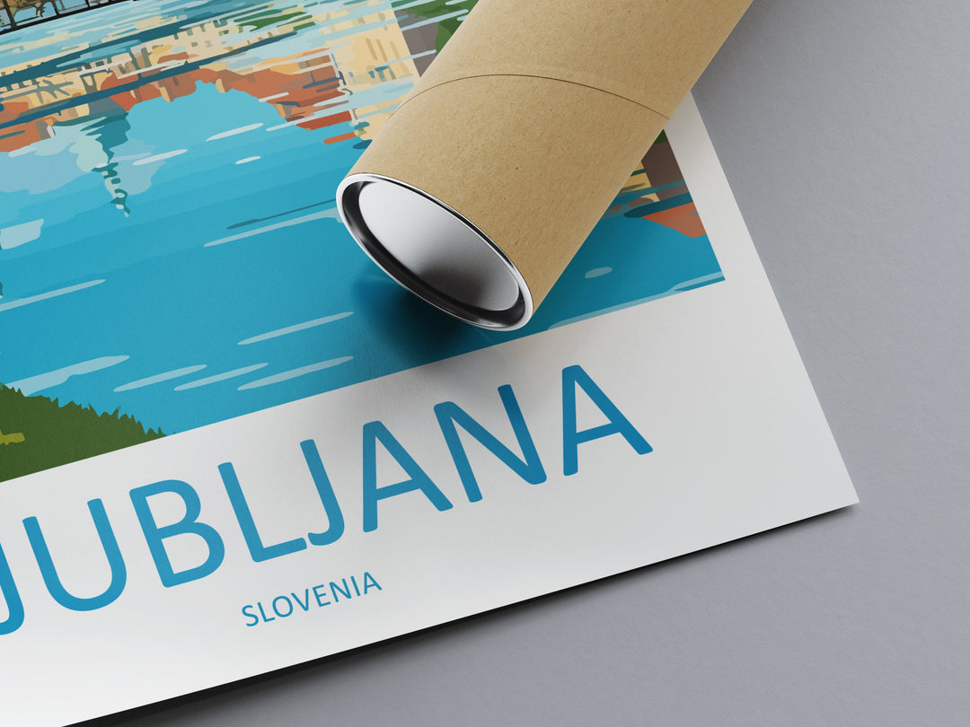 Ljubljana Travel Print Ljubljana Home Décor Slovenia Art Print Ljubljana Wall Print For Gift Wall Hanging Art Travel Slovenia Artwork
