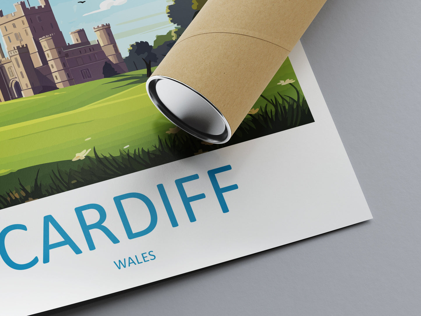 Cardiff Castle Print Cardiff Castle Home Decor Landscape Art Print Cardiff Castle Wall Art Wales Enthusiast Gift Wall Hanging Cardiff Wales