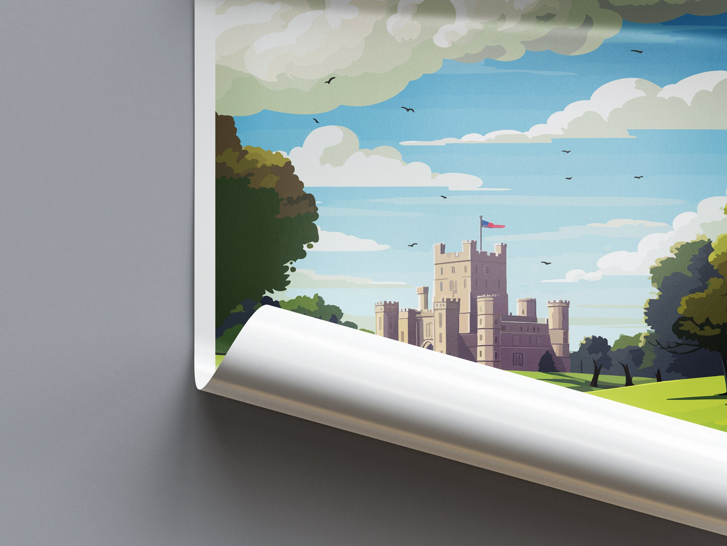 Cardiff Castle Print Cardiff Castle Home Decor Landscape Art Print Cardiff Castle Wall Art Wales Enthusiast Gift Wall Hanging Cardiff Wales