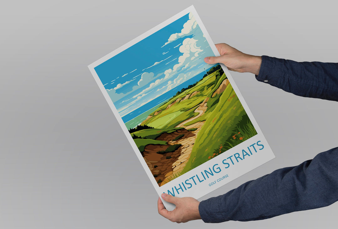 Whistling Straits Golf Course Travel Print Wall Art Whistling Straits Wall Hanging Home Décor Whistling Straits Gift Art Lovers Golf Art