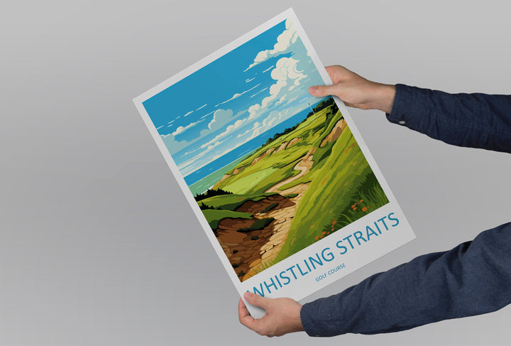 Whistling Straits Golf Course Travel Print Wall Art Whistling Straits Wall Hanging Home Décor Whistling Straits Gift Art Lovers Golf Art