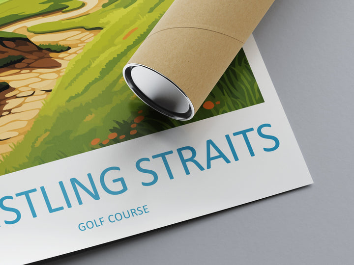 Whistling Straits Golf Course Travel Print Wall Art Whistling Straits Wall Hanging Home Décor Whistling Straits Gift Art Lovers Golf Art
