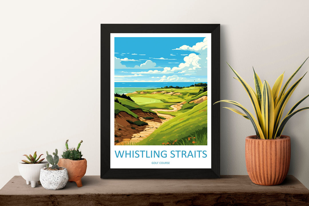 Whistling Straits Golf Course Travel Print Wall Art Whistling Straits Wall Hanging Home Décor Whistling Straits Gift Art Lovers Golf Art