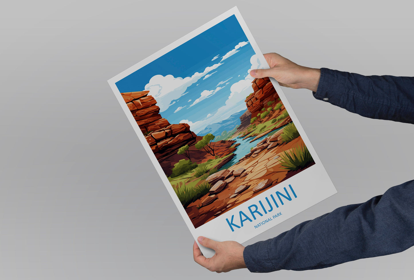Karijini National Park Travel Print Wall Karijini National Park Wall Hanging Home Décor Karijini Gift Art Lovers Art Australia Art