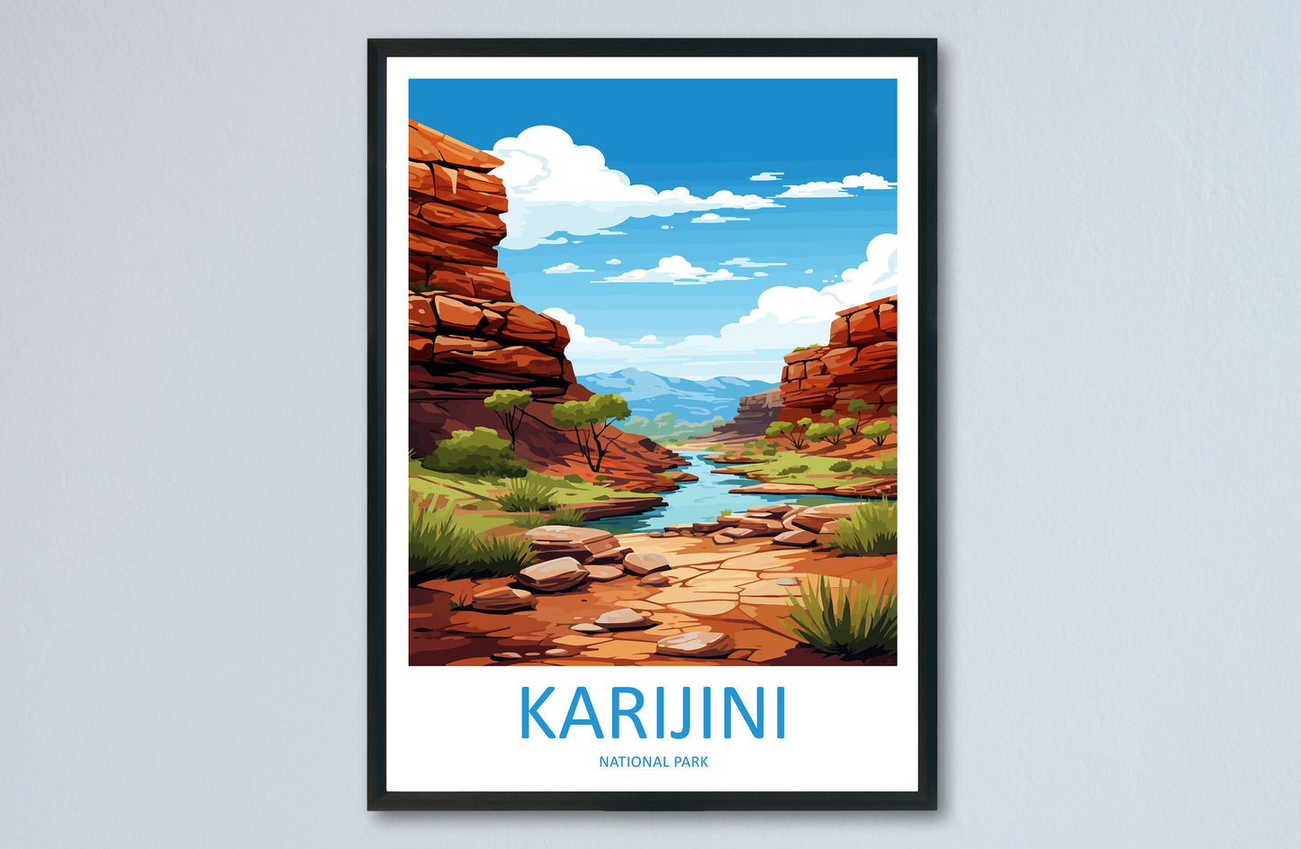 Karijini National Park Travel Print Wall Karijini National Park Wall Hanging Home Décor Karijini Gift Art Lovers Art Australia Art