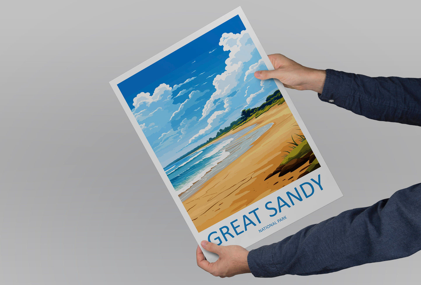 Great Sandy National Park Travel Print Wall Great Sandy National Park Wall Hanging Home Décor Great Sandy Gift Art Lovers Art Australia Art