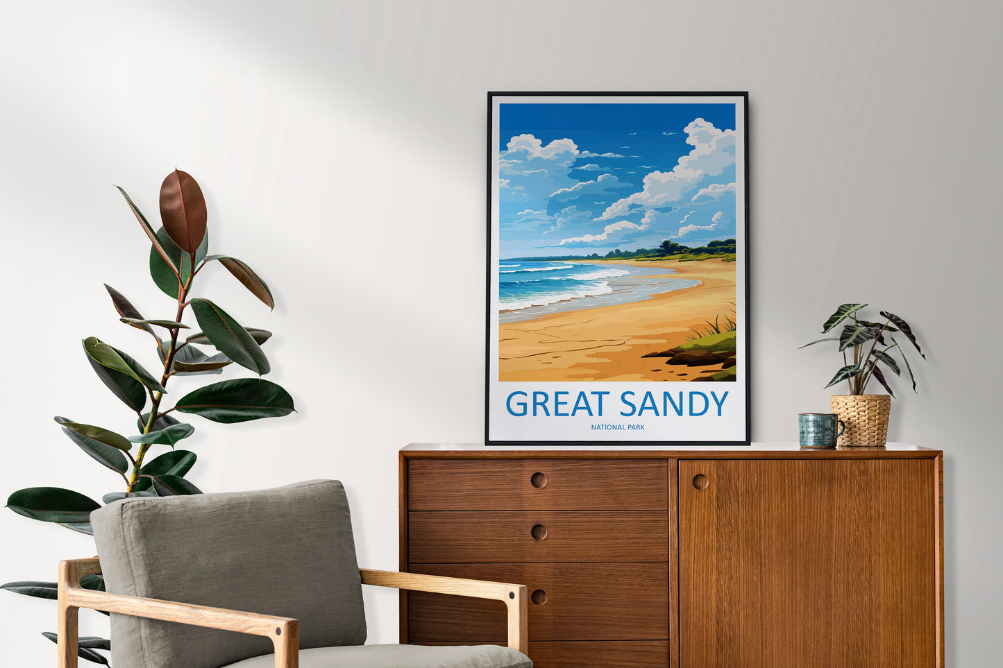 Great Sandy National Park Travel Print Wall Great Sandy National Park Wall Hanging Home Décor Great Sandy Gift Art Lovers Art Australia Art