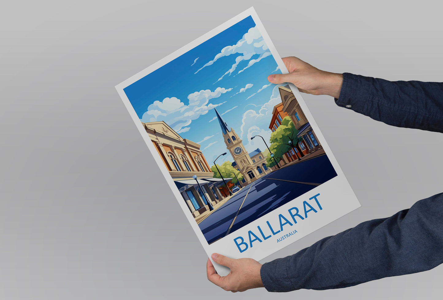 Ballarat Travel Print Wall Art Ballarat Wall Hanging Home Décor Ballarat Gift Art Lovers Wall Art Australia Poster Deco Ballarat Gift