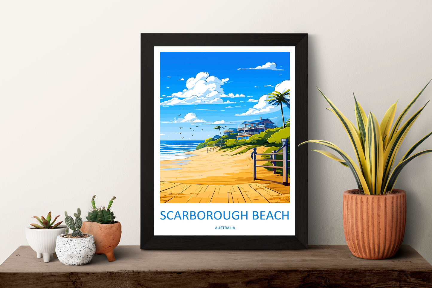 Scarborough Beach Travel Print Wall Art Scarborough Beach Wall Hanging Home Décor Scarborough Beach Gift Art Lovers Wall Art Australia