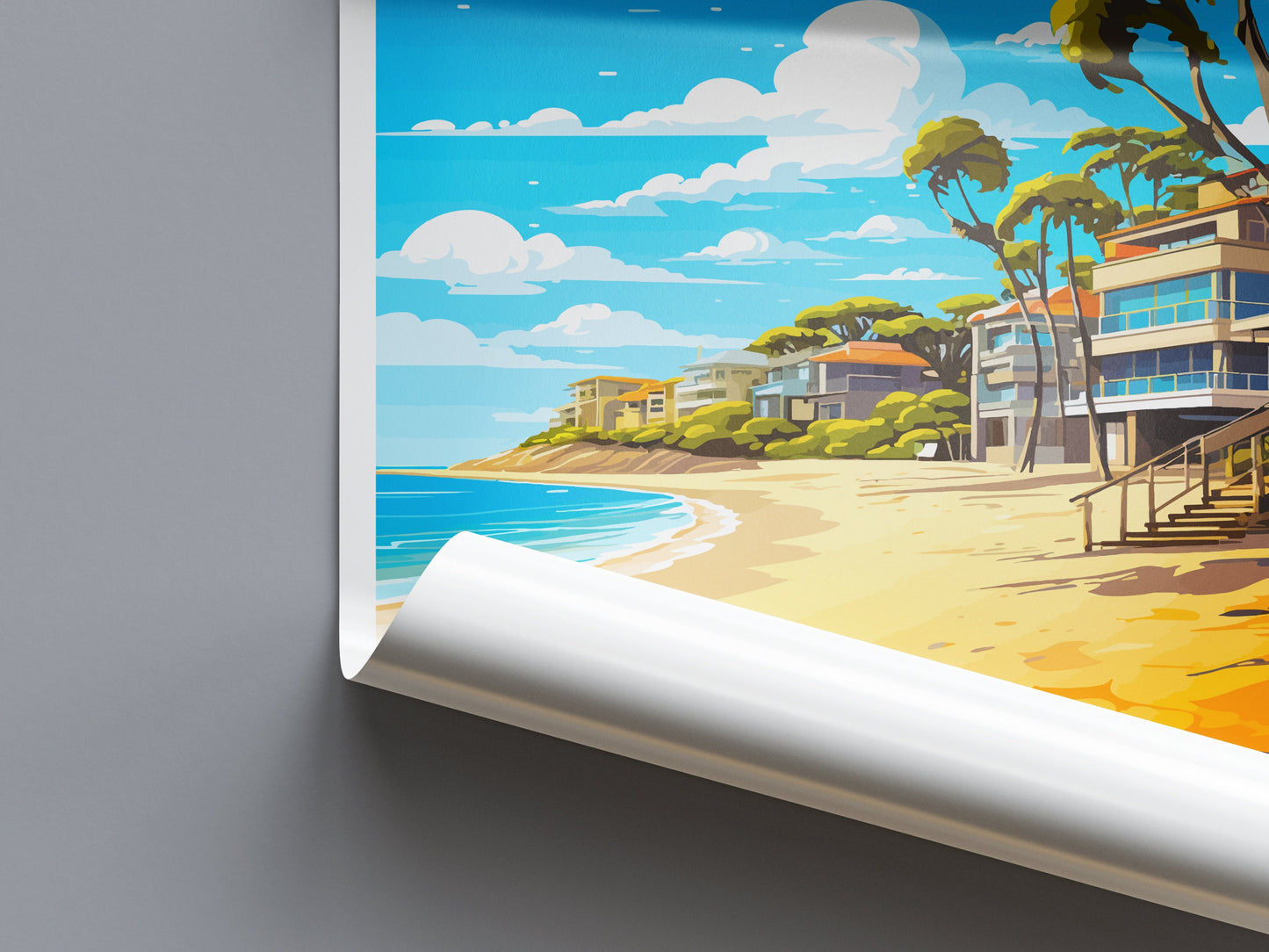 Noosa Main Beach Travel Print Wall Art Noosa Main Beach Wall Hanging Home Décor Noosa Main Beach Gift Art Lovers Wall Art Australia Poster