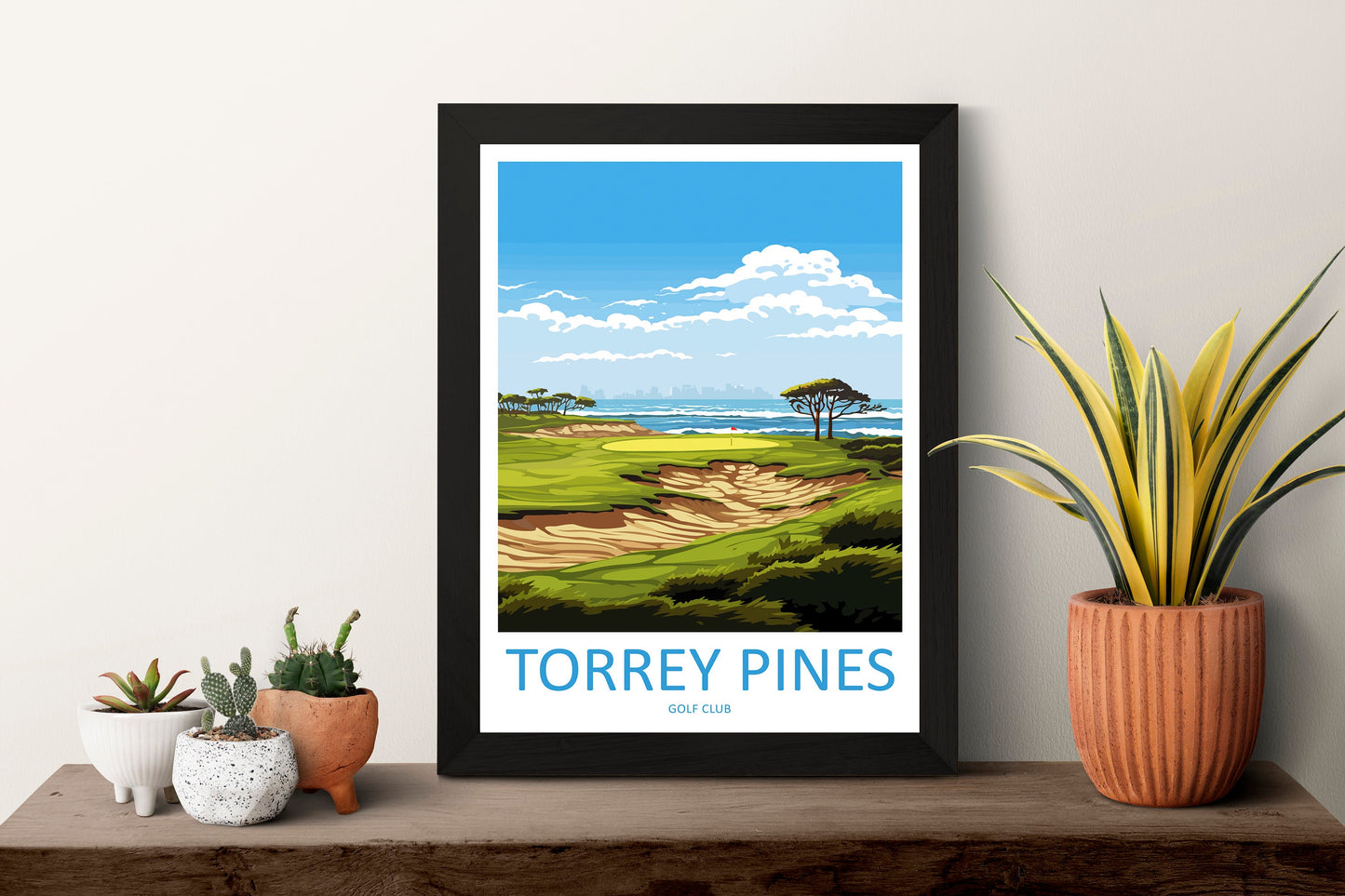 Torrey Pines Golf Course Travel Print Wall Art Torrey Pines Golf Course Wall Hanging Home Décor Torrey Pines Golf Course Gift Art Lovers
