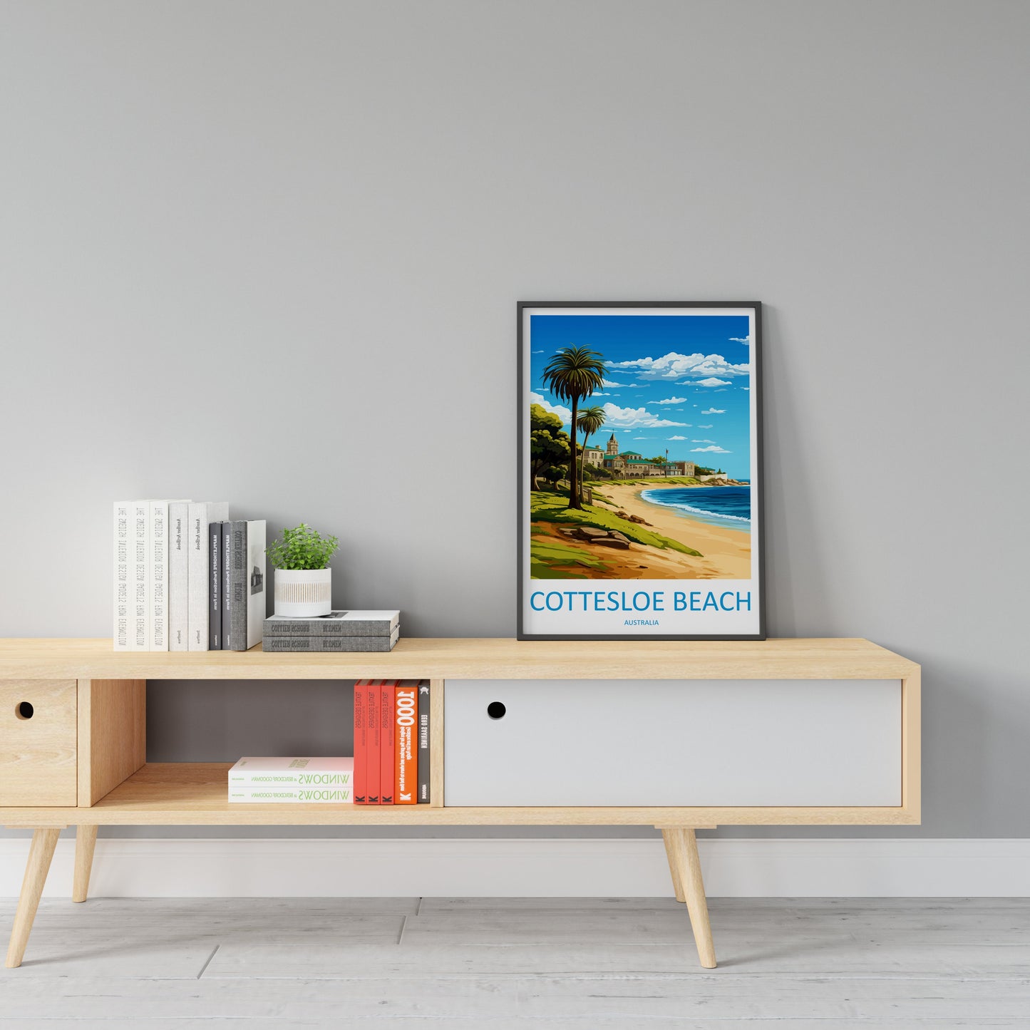 Cottesloe Beach Travel Print Wall Art Cottesloe Beach Wall Hanging Home Décor Cottesloe Beach Gift Art Lovers Wall Art Australia Poster Art