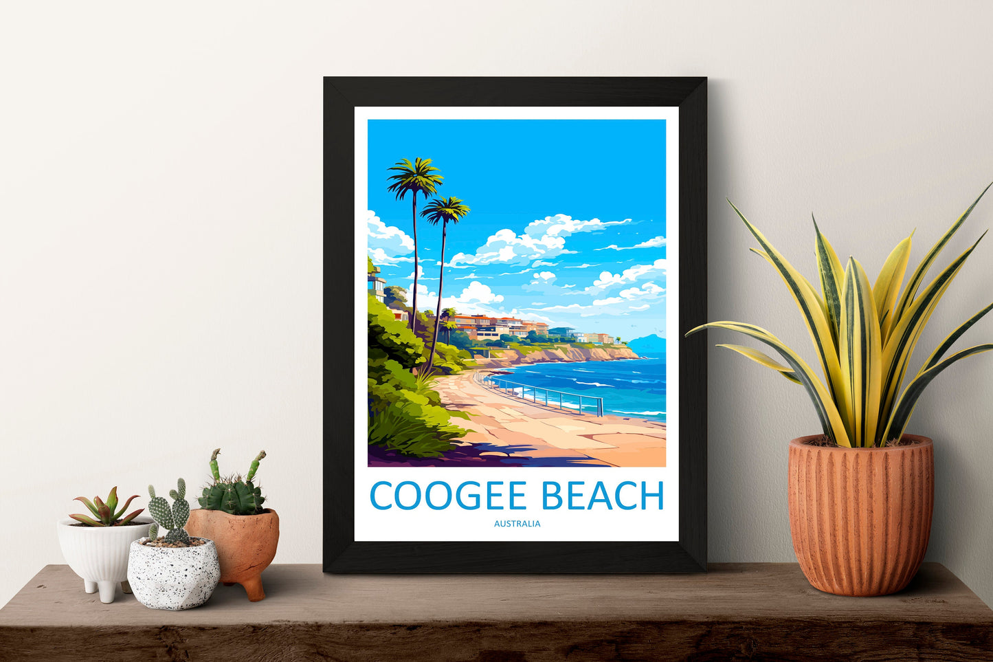 Coogee Beach Travel Print Wall Art Coogee Beach Wall Hanging Home Décor Coogee Beach Gift Art Lovers Wall Art Australia Poster Art