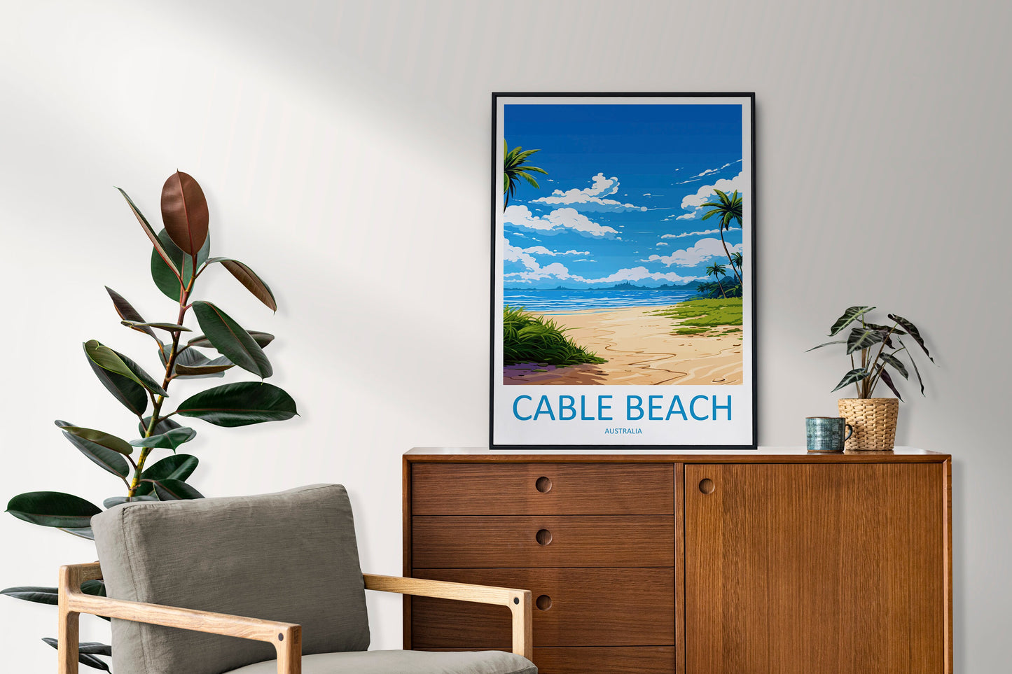 Cable Beach Travel Print Wall Art Cable Beach Wall Hanging Home Décor Cable Beach Gift Art Lovers Wall Art Australia Poster Art