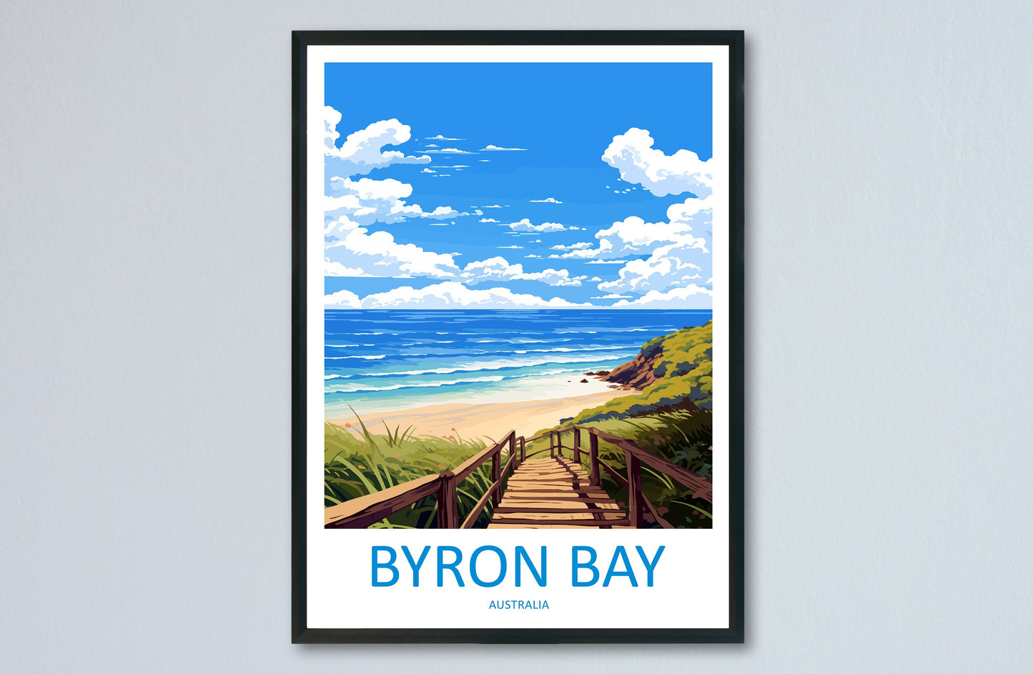 Byron Bay Travel Print Wall Art Byron Bay Wall Hanging Home Décor Byron Bay Gift Art Lovers Wall Art Australia Poster Art
