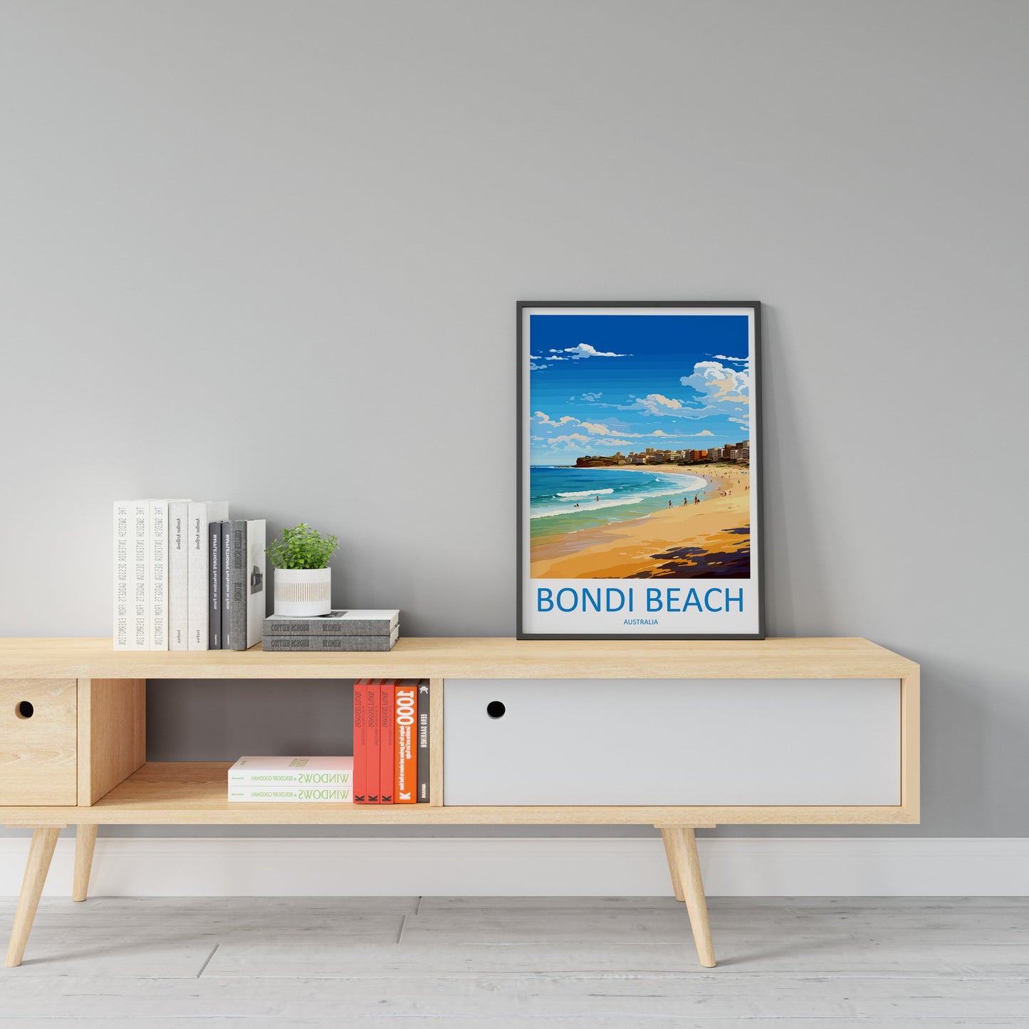 Bondi Beach Travel Print Wall Art Bondi Beach Wall Hanging Home Décor Bondi Beach Gift Art Lovers Wall Art Australia Poster Art