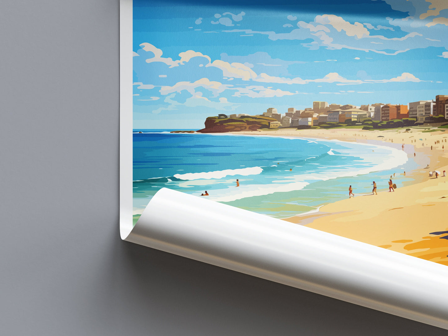 Bondi Beach Travel Print Wall Art Bondi Beach Wall Hanging Home Décor Bondi Beach Gift Art Lovers Wall Art Australia Poster Art