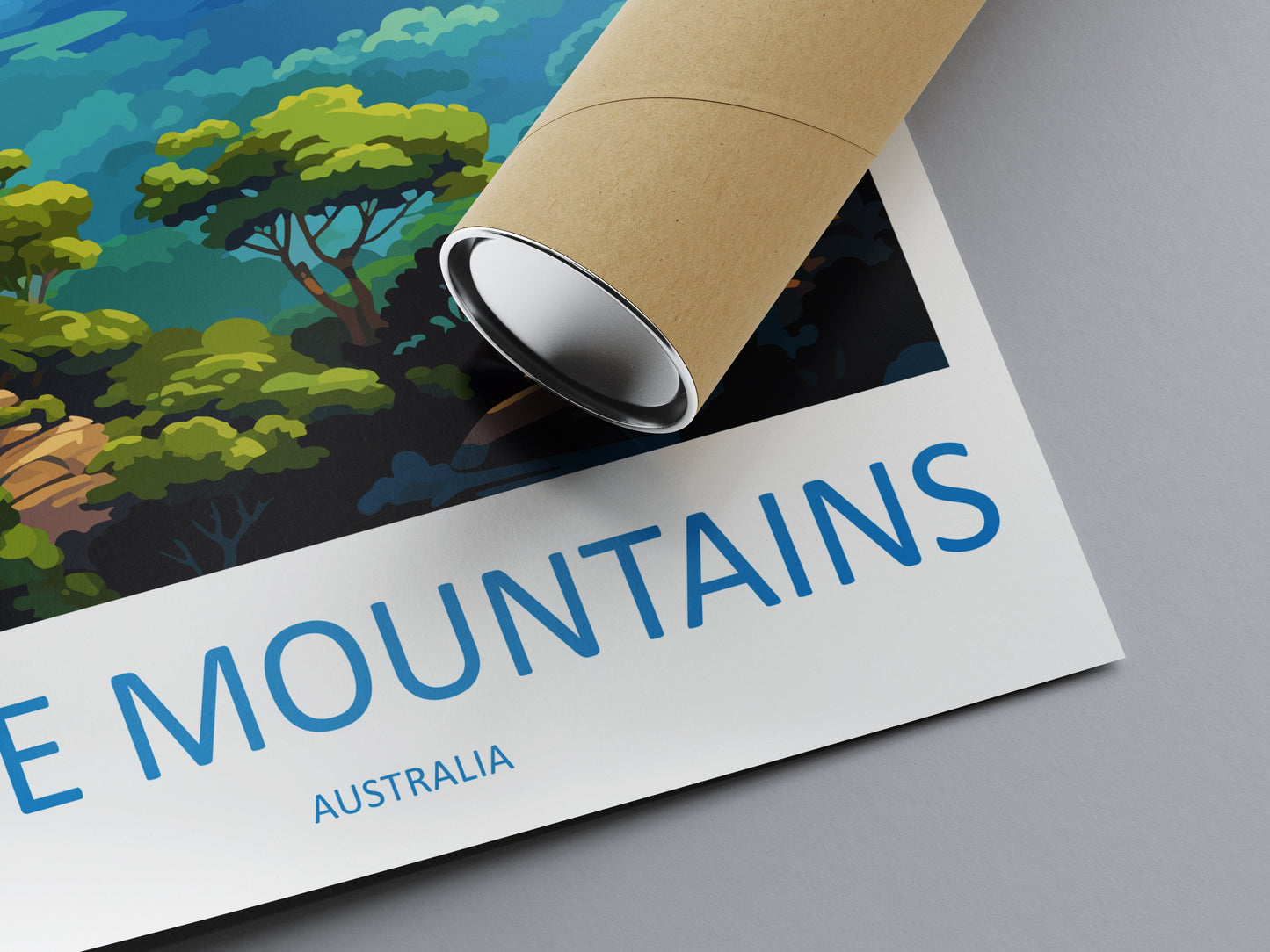Blue Mountain Travel Print Wall Art Blue Mountain Wall Hanging Home Décor Blue Mountain Gift Art Lovers Wall Art Australia Poster Art