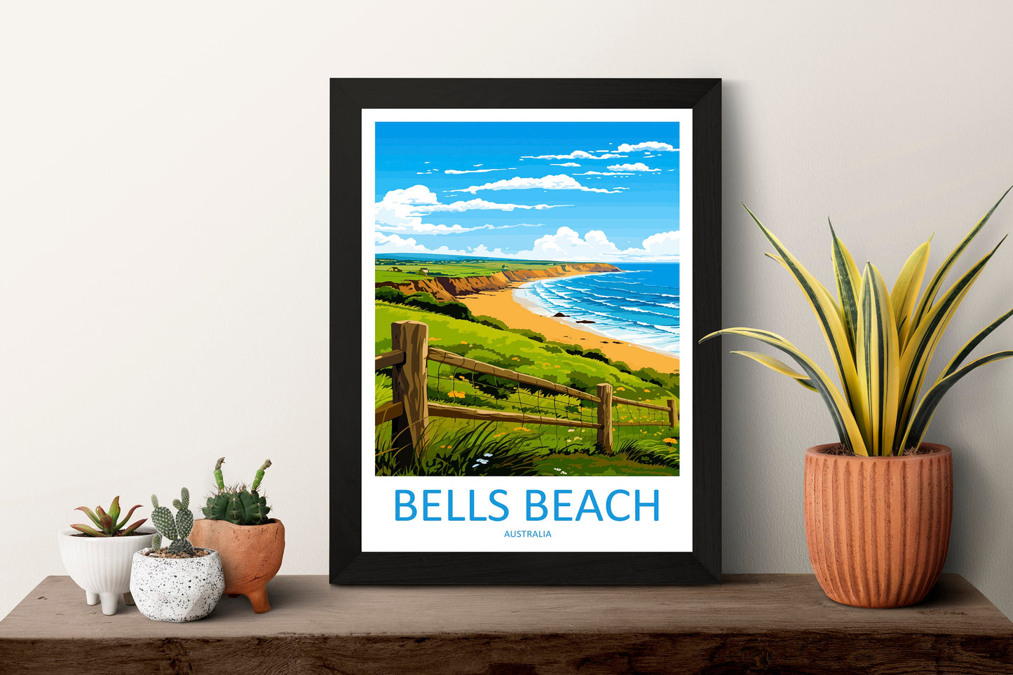 Bells Beach Travel Print Wall Art Bells Beach Wall Hanging Home Décor Bells Beach Gift Art Lovers Wall Art Australia Poster Art