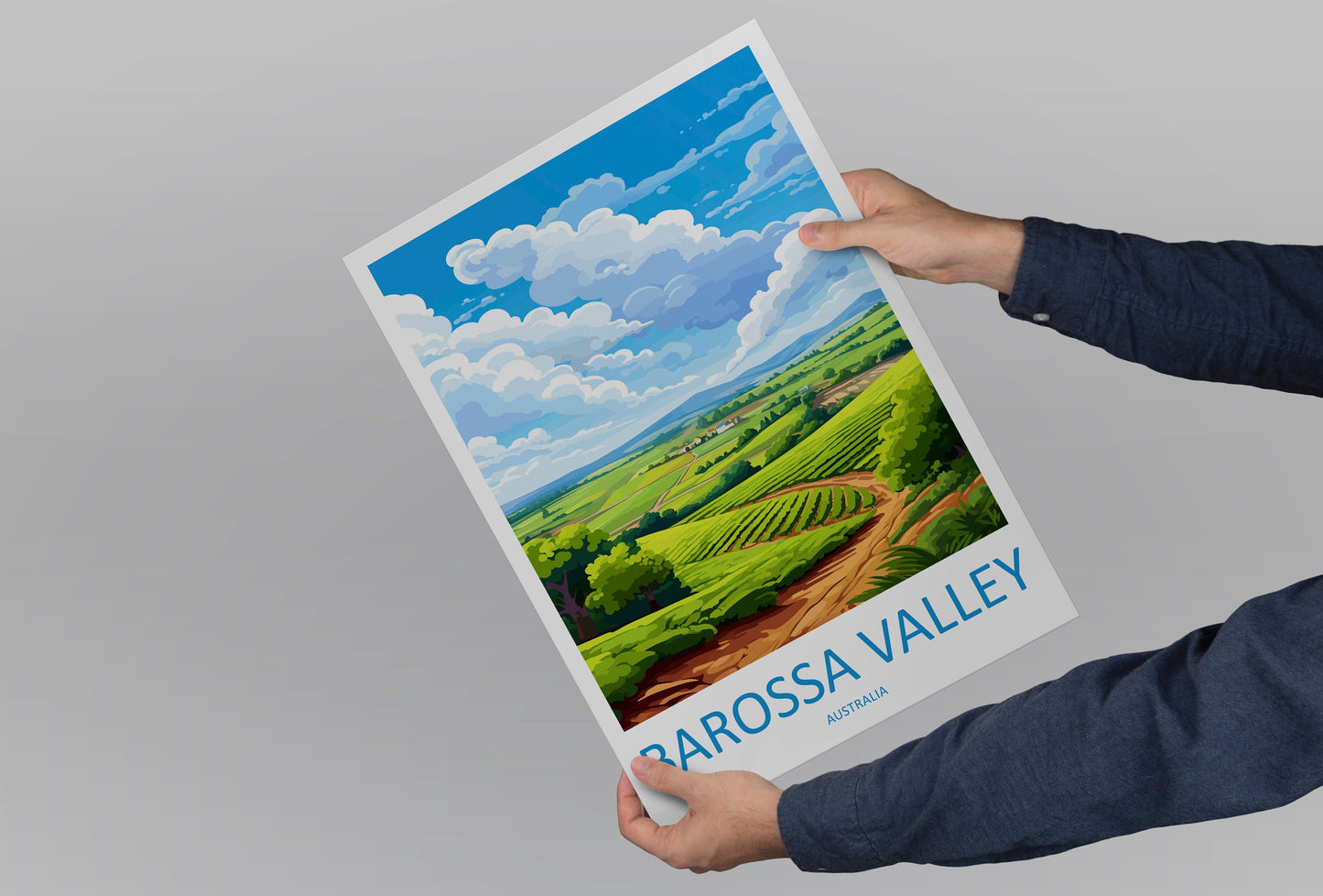 Barossa Valley Travel Print Wall Art Barossa Valley Wall Hanging Home Décor Barossa Valley Gift Art Lovers Wall Art Australia Poster Art