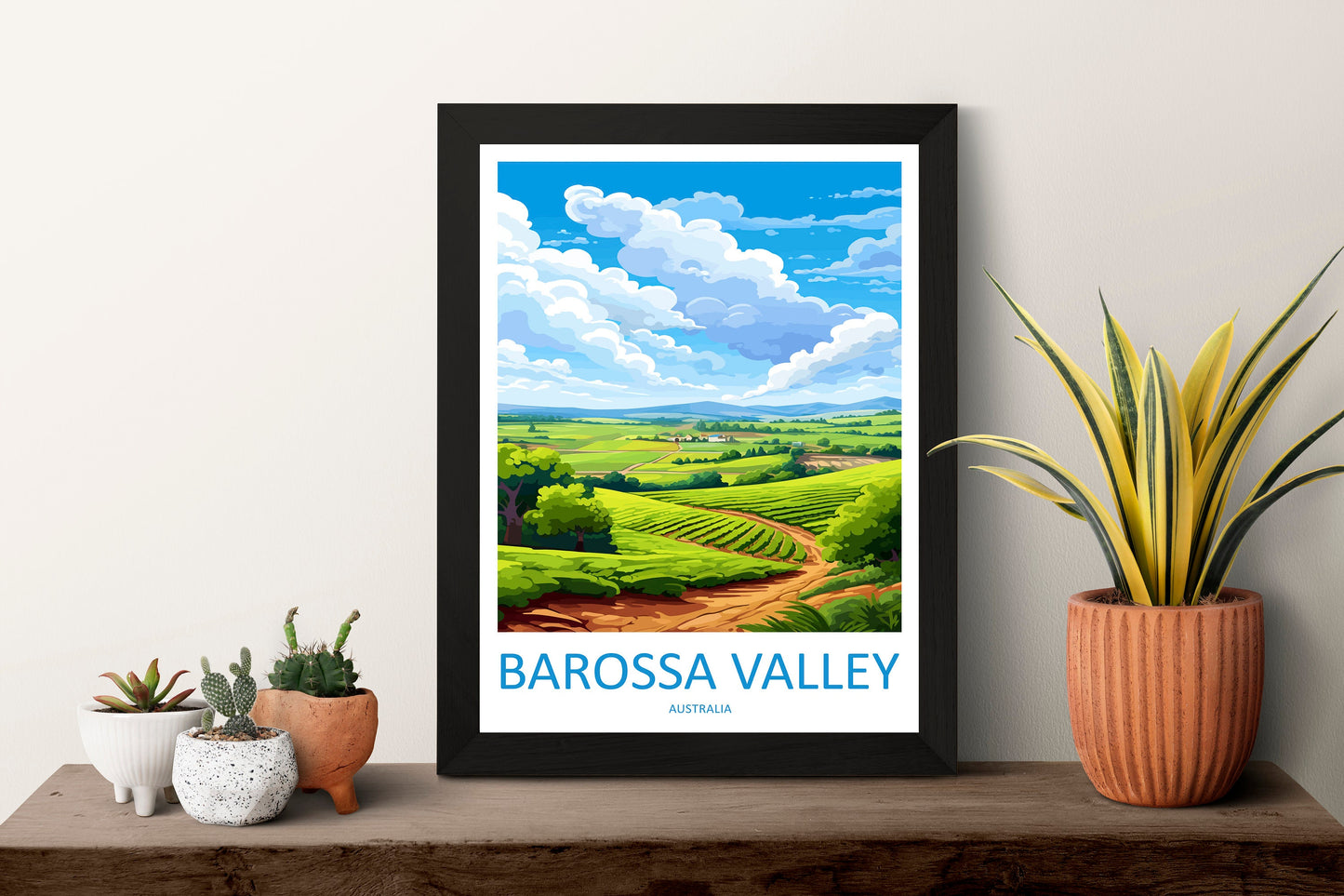 Barossa Valley Travel Print Wall Art Barossa Valley Wall Hanging Home Décor Barossa Valley Gift Art Lovers Wall Art Australia Poster Art