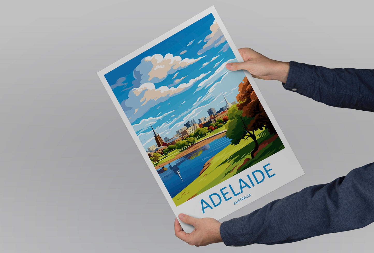 Adelaide Travel Print Wall Art Adelaide Wall Hanging Home Décor Adelaide Gift Art Lovers Wall Art Australia Poster Art