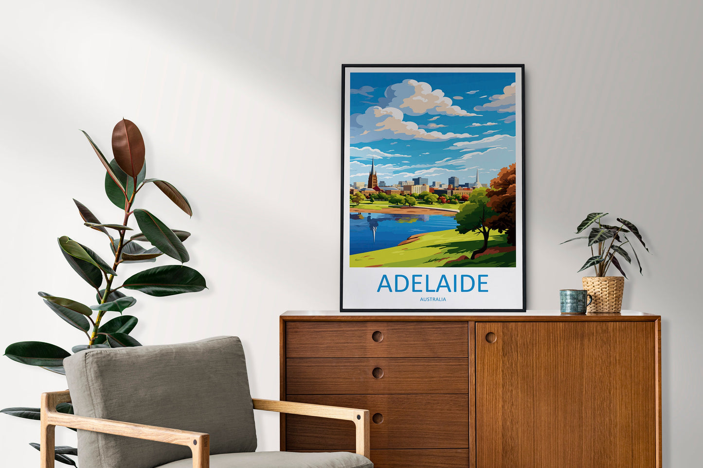 Adelaide Travel Print Wall Art Adelaide Wall Hanging Home Décor Adelaide Gift Art Lovers Wall Art Australia Poster Art