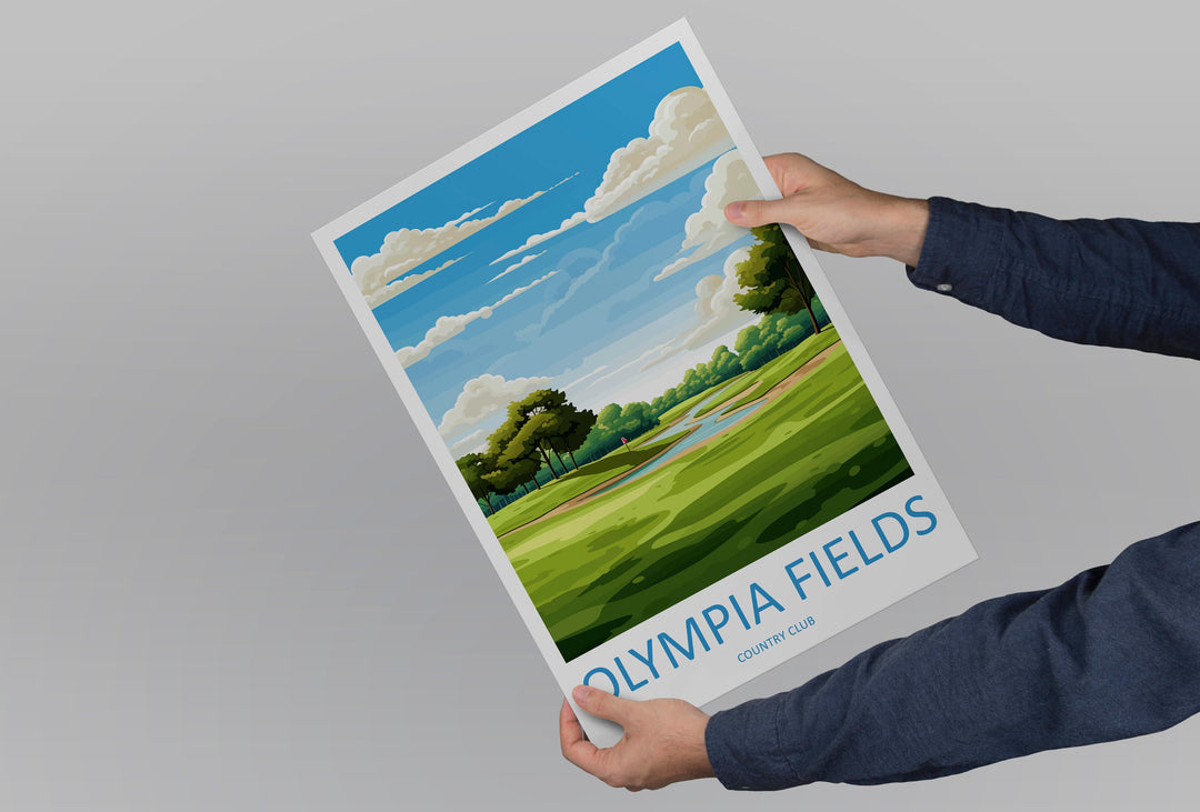 Olympia Fields Golf Club Travel Print Wall Art Olympia Fields Golf Club Wall Hanging Home Décor Olympia Fields Art Gift Art Lovers Golf Art