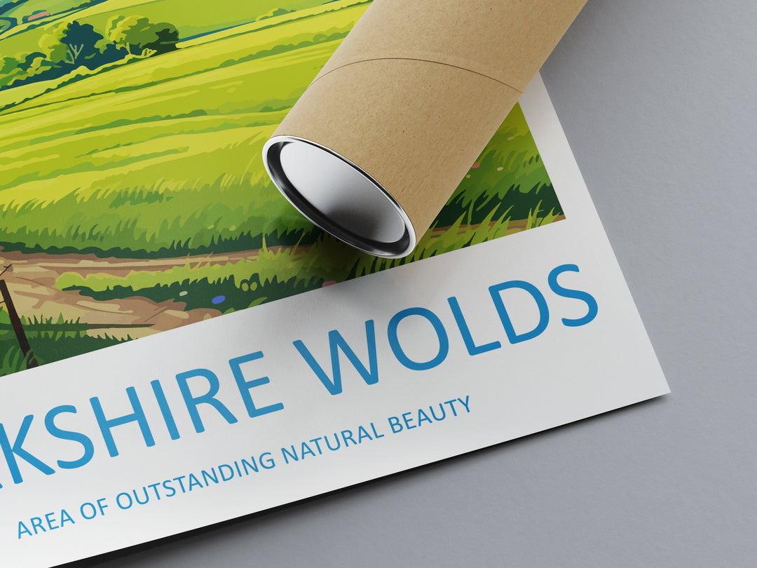 Yorkshire Wolds Travel Print Wall Art Yorkshire Wolds Wall Hanging Home Decor Yorkshire Wolds Gift Art Lovers Wall Art AONB Wall Print AONB