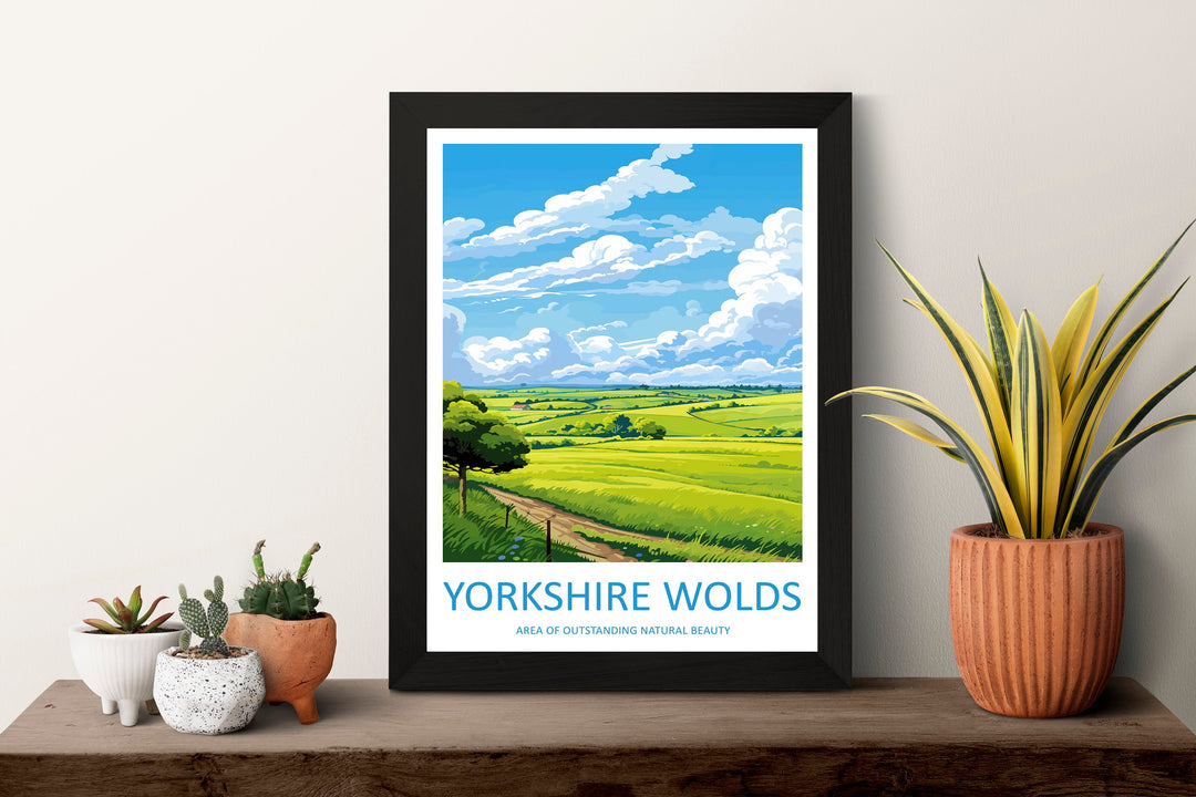 Yorkshire Wolds Travel Print Wall Art Yorkshire Wolds Wall Hanging Home Decor Yorkshire Wolds Gift Art Lovers Wall Art AONB Wall Print AONB